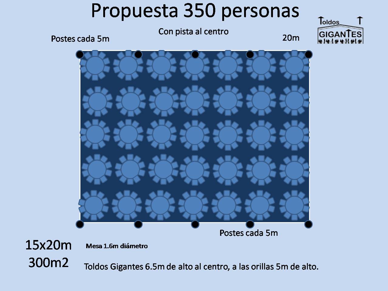 sin pista 15x20m 350p